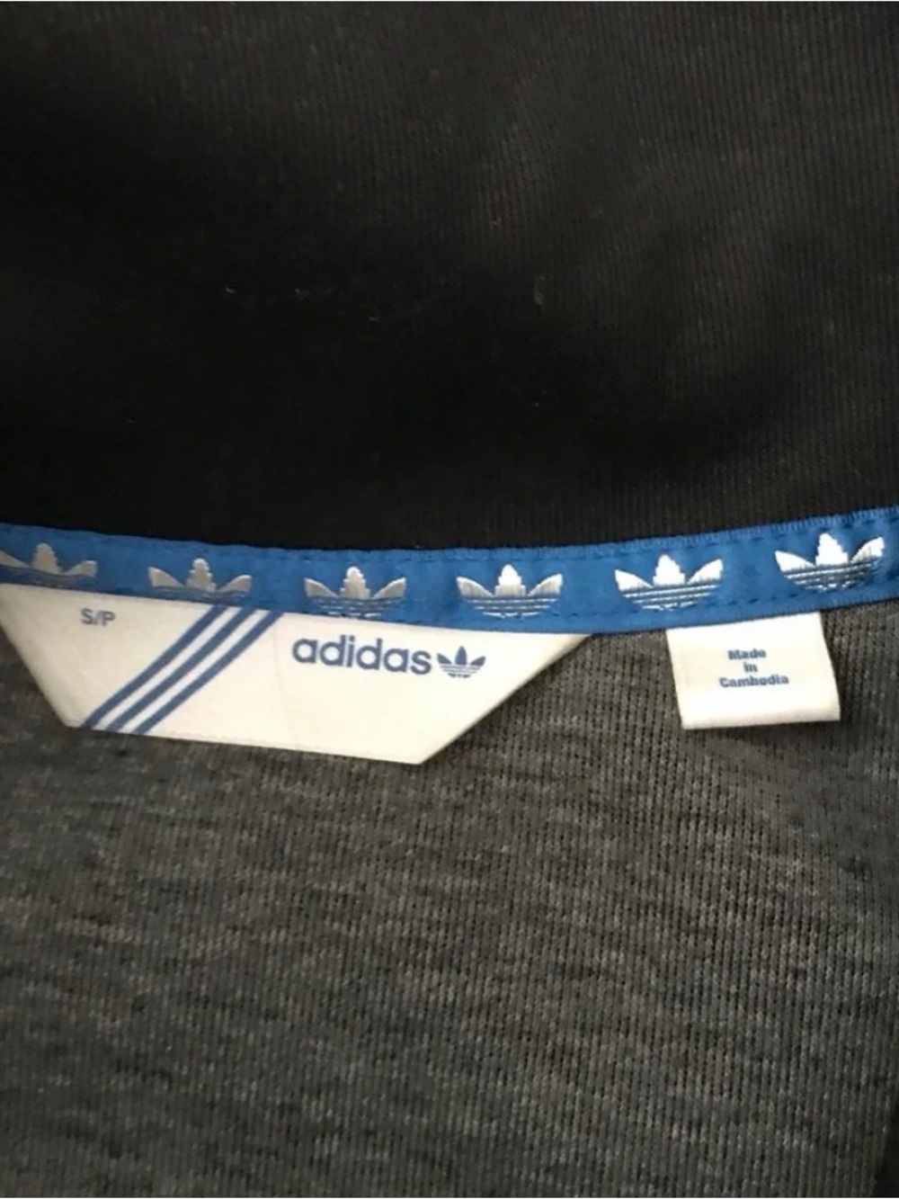 adidas Black Track Jacket with Multicolor Trefoil Sleeve - Picture 4 of 5